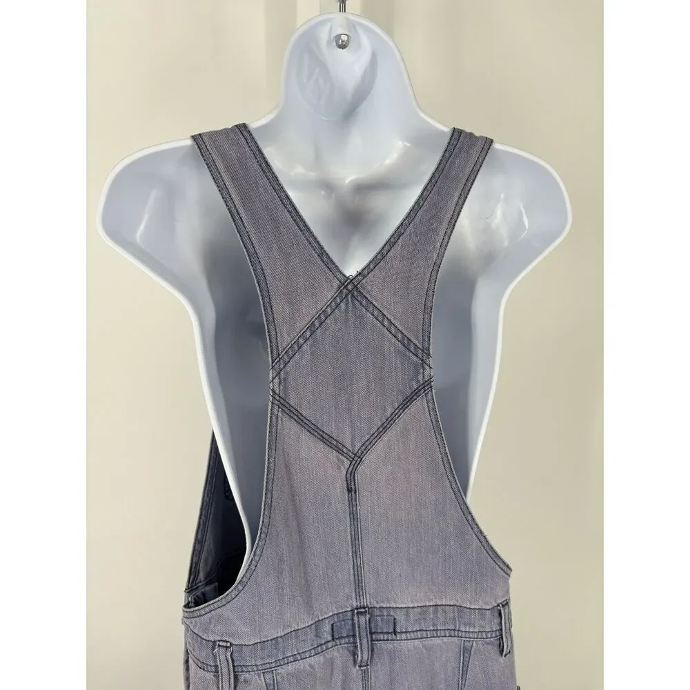 We The Free Vintage Wash Denim Overalls | Distressed Patchwork